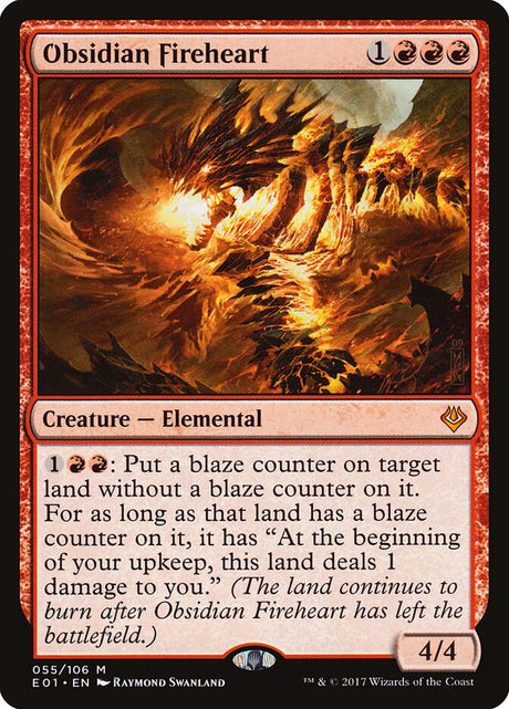 Obsidian Fireheart (55) - Archenemy: Nicol Bolas (E01)
