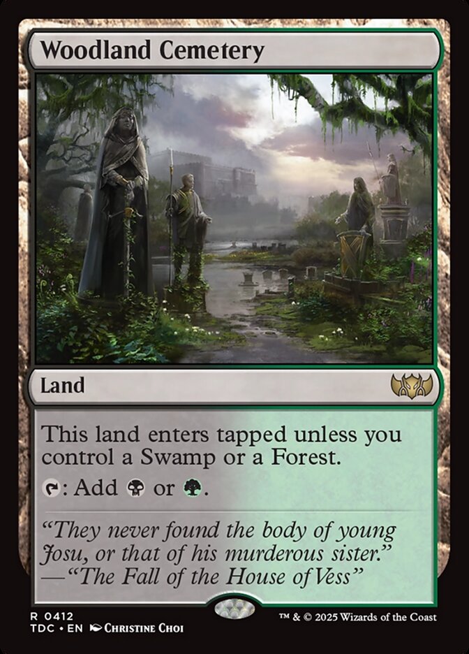 Woodland Cemetery (412) - Tarkir: Dragonstorm Commander (TDC)