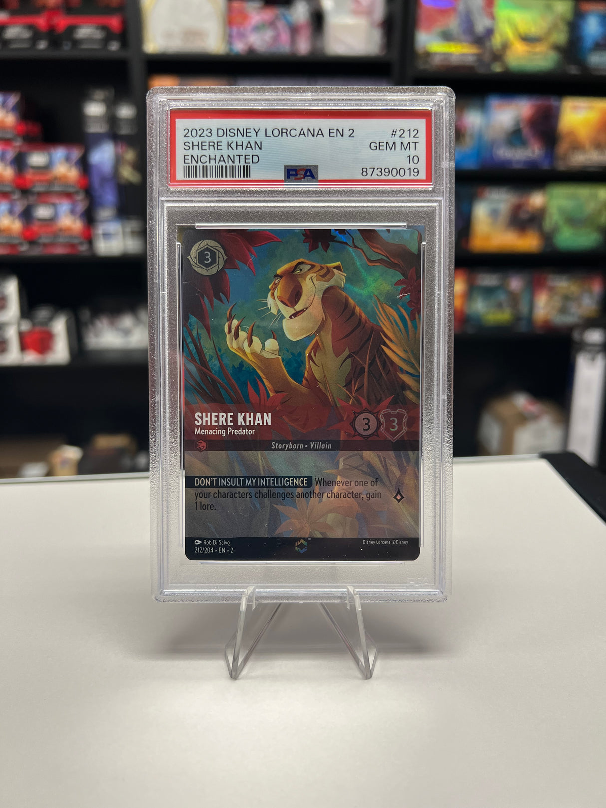 Shere Khan - Menacing Predator - [Foil, Enchanted, Graded PSA 10] Rise of the Floodborn (2)