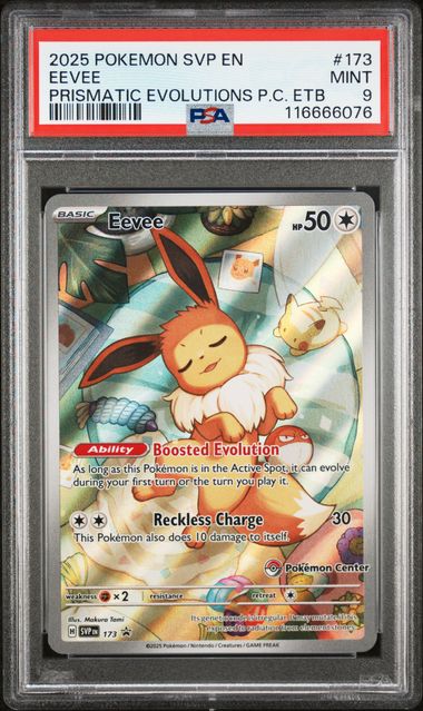 Eevee #173 (Pokemon Center) - [Graded PSA 9] Prismatic Evolutions