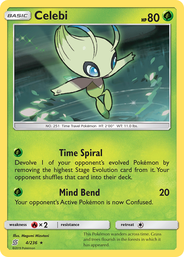 Celebi (4/236) - [Reverse Holo] Unified Minds (UNM)