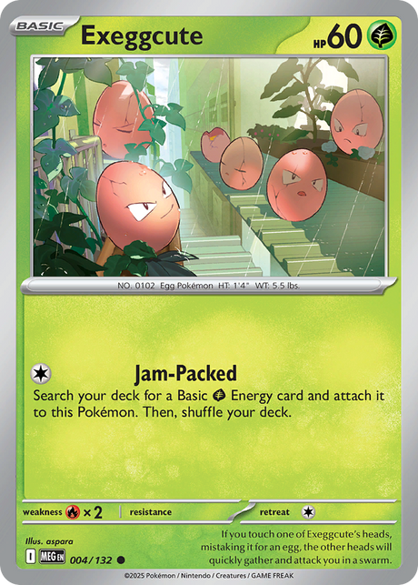 Exeggcute (4/132) - [Reverse Holo] Mega Evolution (MEG)