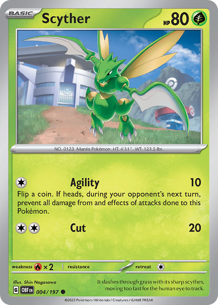 Scyther (4/197) - [Reverse Holo] Obsidian Flames (OBF)