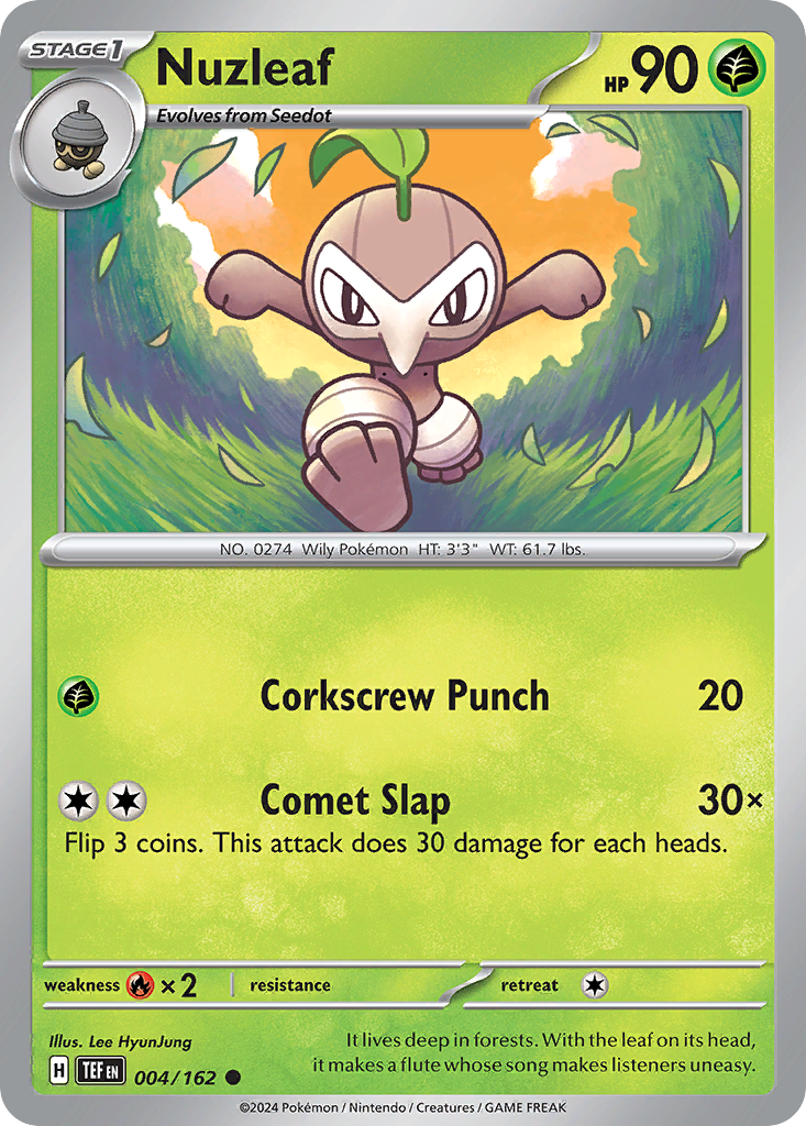 Nuzleaf (4/162) - [Reverse Holo] Temporal Forces (TEF)