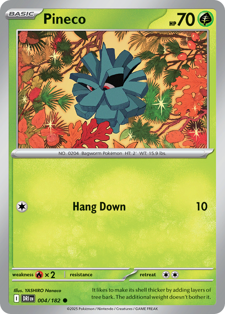 Pineco (4/182) - [Reverse Holo] Destined Rivals (DRI)