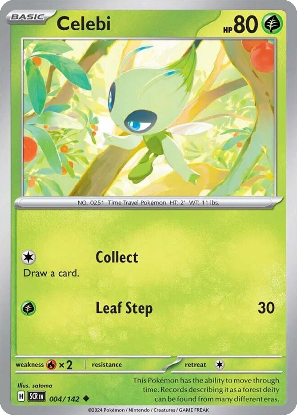 Celebi (4/142) - [Reverse Holo] Stellar Crown (SCR)