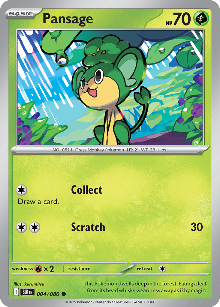 Pansage (4/86) - Black Bolt (BLK)