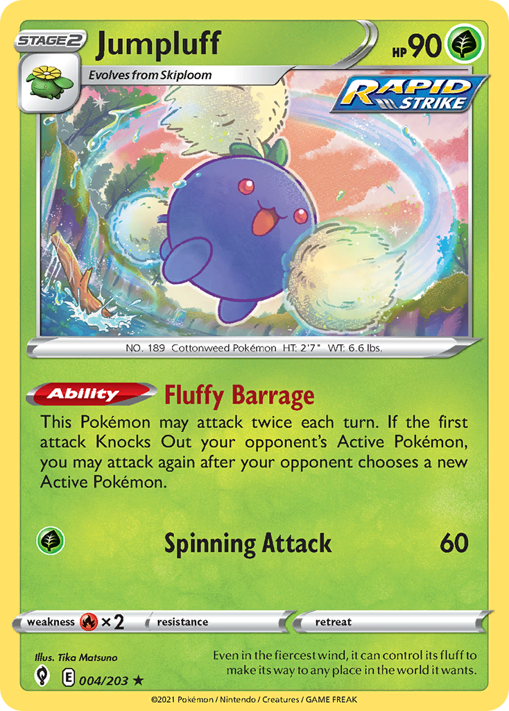 Jumpluff (4/203) - [Reverse Holo] Evolving Skies (EVS)