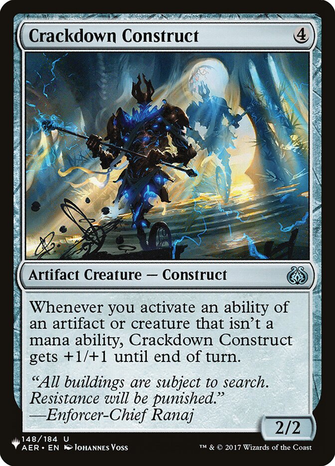 Crackdown Construct (AER-148) - The List (PLST)