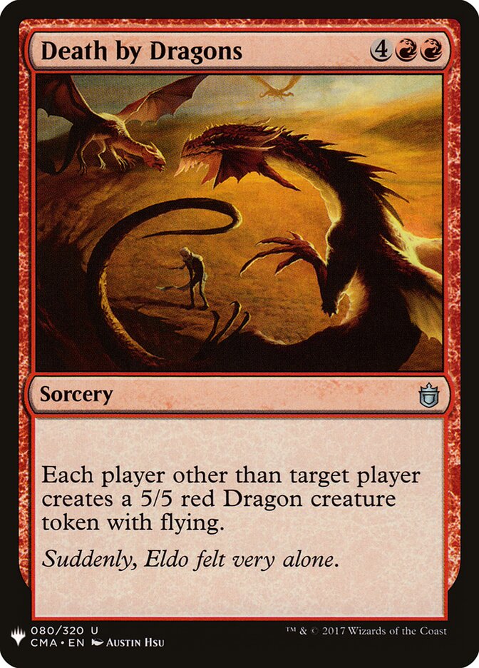 Death by Dragons (CMA-80) - The List (PLST)