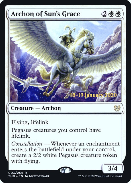 Archon of Sun's Grace (3s) - Theros Beyond Death Promos (PTHB)