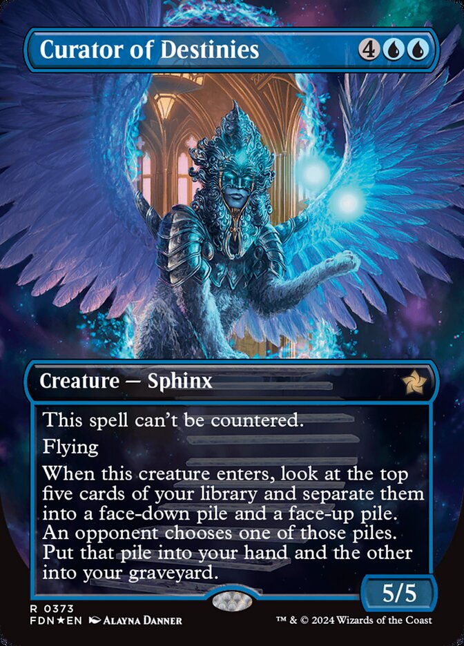 Curator of Destinies - [Mana Foil, Borderless] Foundations (FDN)