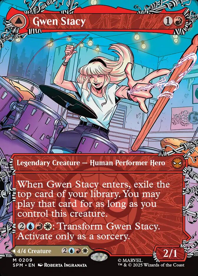 Gwen Stacy // Ghost-Spider (209) - [Foil, Showcase] Marvel's Spider-Man (SPM)