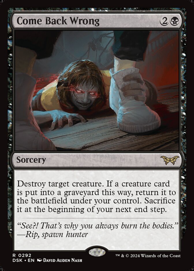 Come Back Wrong - [Foil, Lurking Evil] Duskmourn: House of Horror (DSK)