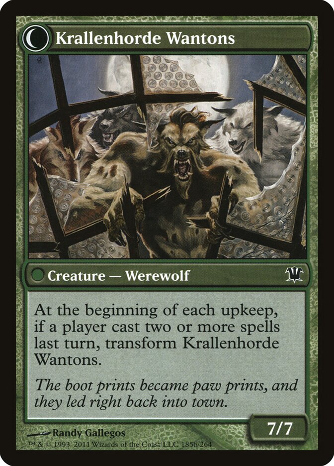 Grizzled Outcasts // Krallenhorde Wantons (185) - Innistrad (ISD)