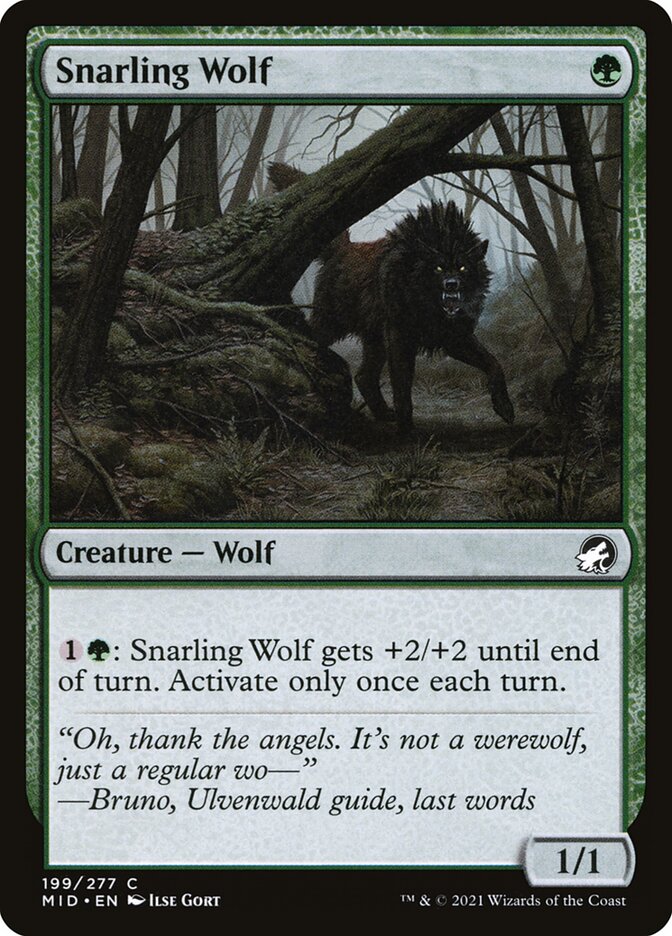 Snarling Wolf (199) - Innistrad: Midnight Hunt (MID)