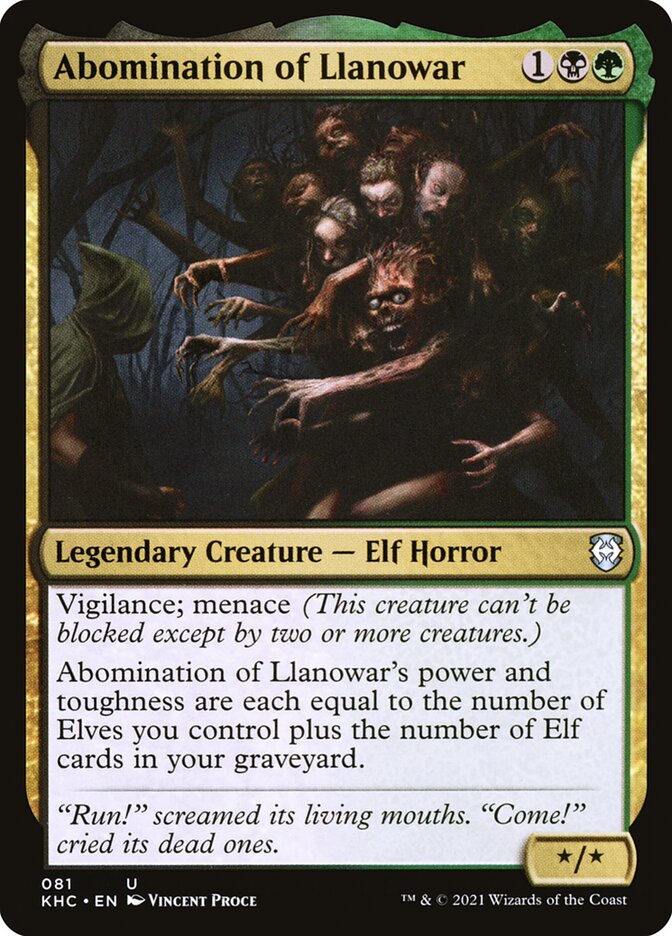 Abomination of Llanowar (81) - Kaldheim Commander (KHC)