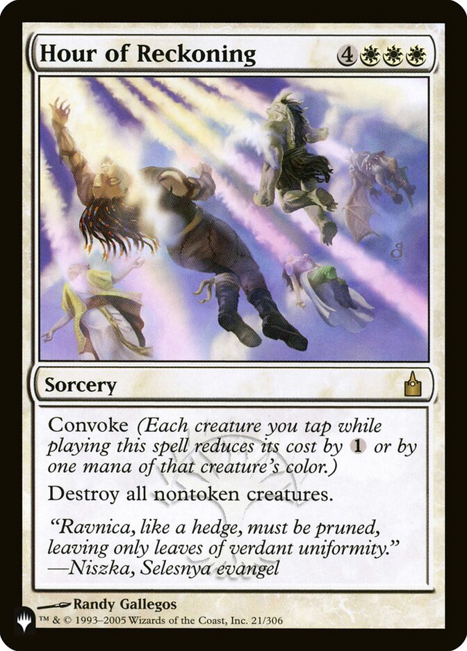 Hour of Reckoning (RAV-21) - The List (PLST)