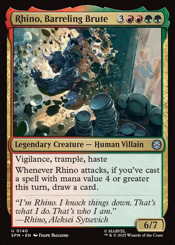 Rhino, Barreling Brute (140) - [Foil] Marvel's Spider-Man (SPM)