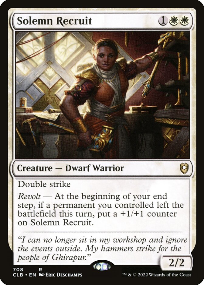 Solemn Recruit (708) - Commander Legends: Battle for Baldur's Gate (CLB)