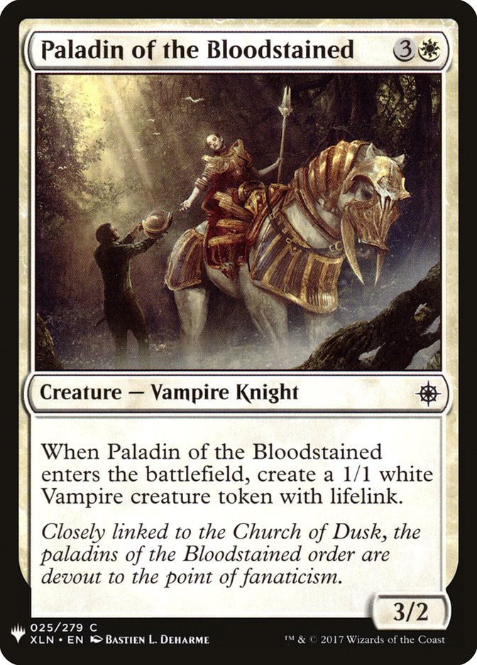 Paladin of the Bloodstained - The List (PLST)