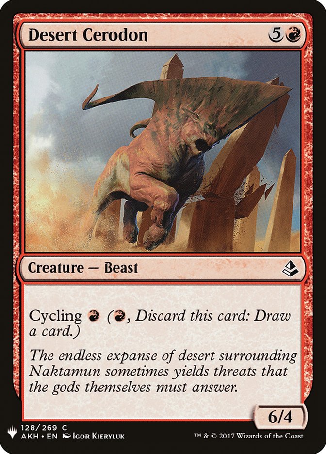 Desert Cerodon - The List (PLST)