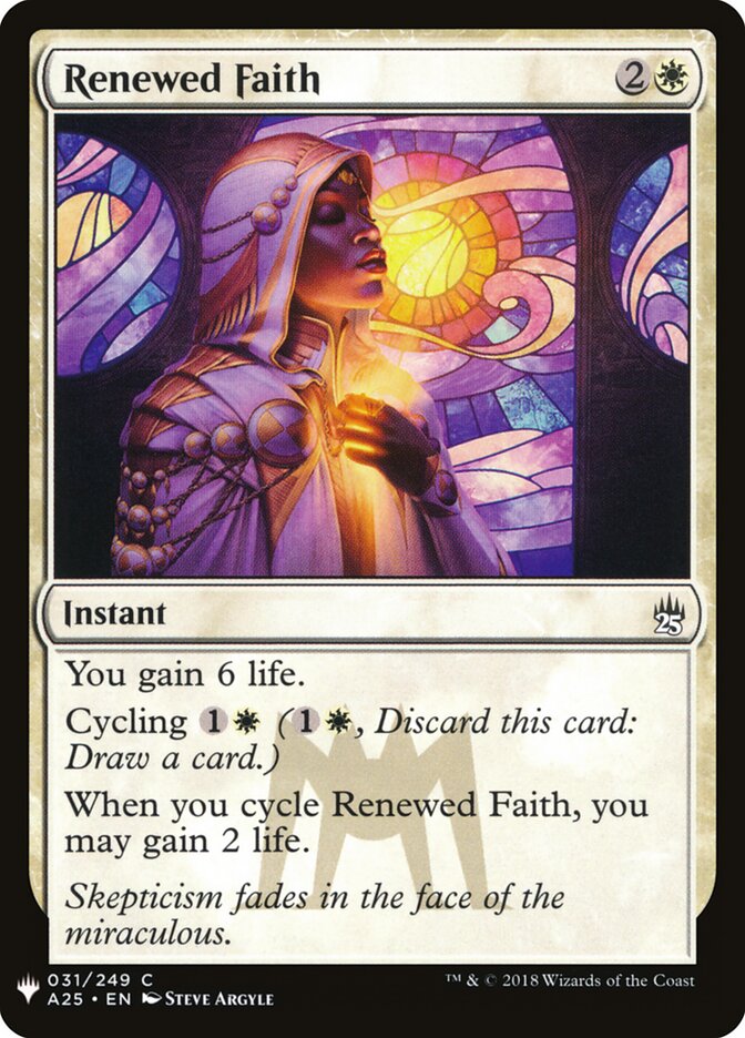 Renewed Faith (A25-31) - The List (PLST)