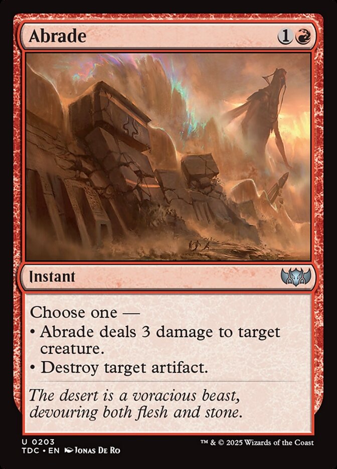 Abrade (203) - Tarkir: Dragonstorm Commander (TDC)