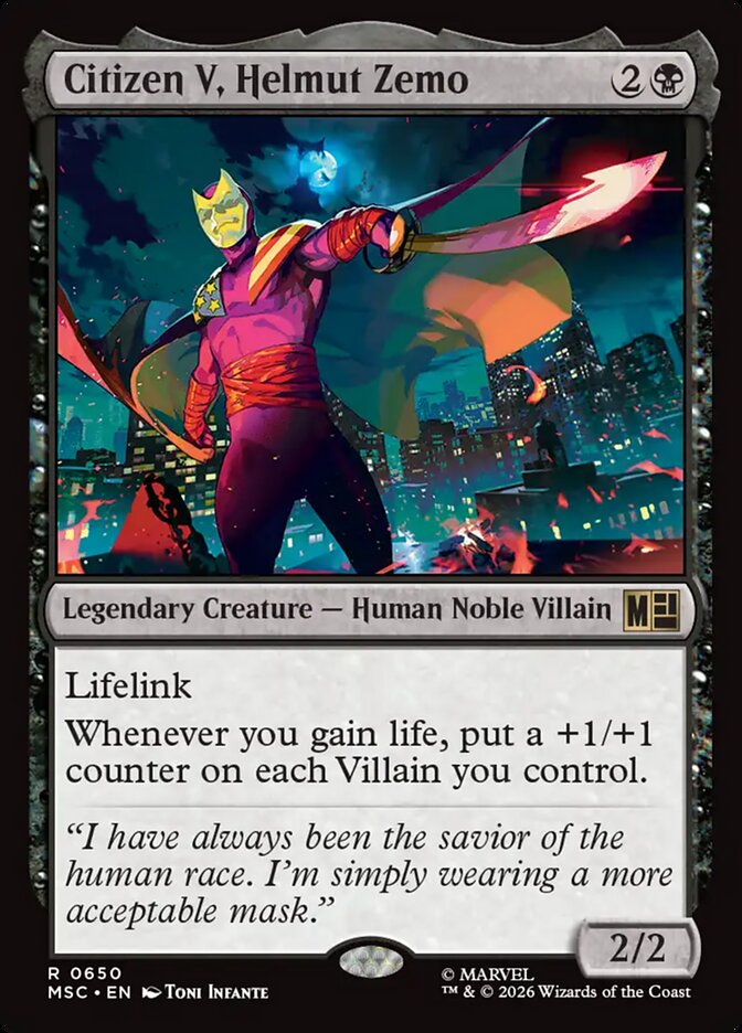 Citizen V, Helmut Zemo (650) - Marvel Super Heroes Commander (MSC)