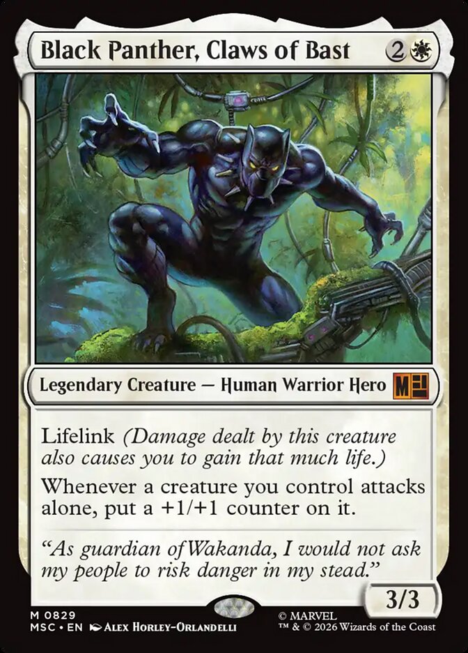 Black Panther, Claws of Bast (829) - Marvel Super Heroes Commander (MSC)
