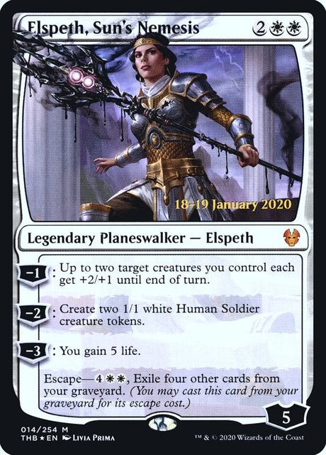 Elspeth, Sun's Nemesis (14s) - Theros Beyond Death Promos (PTHB)