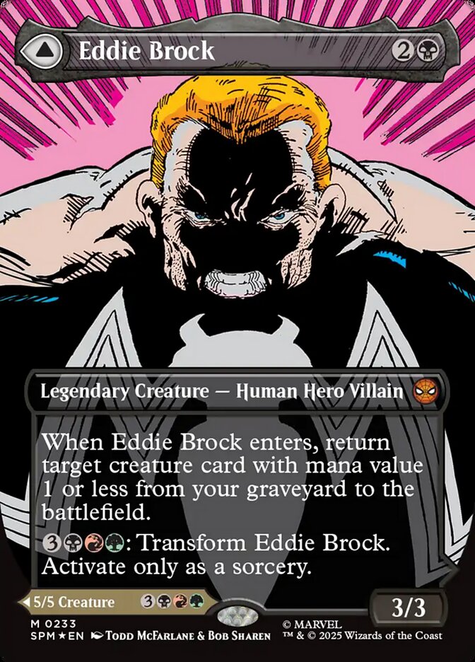 Eddie Brock // Venom, Lethal Protector (233) - [Foil, Borderless] Marvel's Spider-Man (SPM)