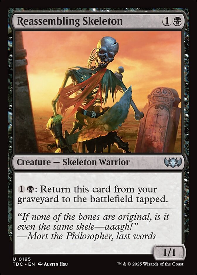 Reassembling Skeleton (195) - Tarkir: Dragonstorm Commander (TDC)