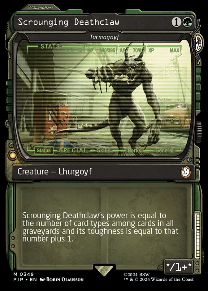 Scrounging Deathclaw - Tarmogoyf (349) - Fallout (PIP)