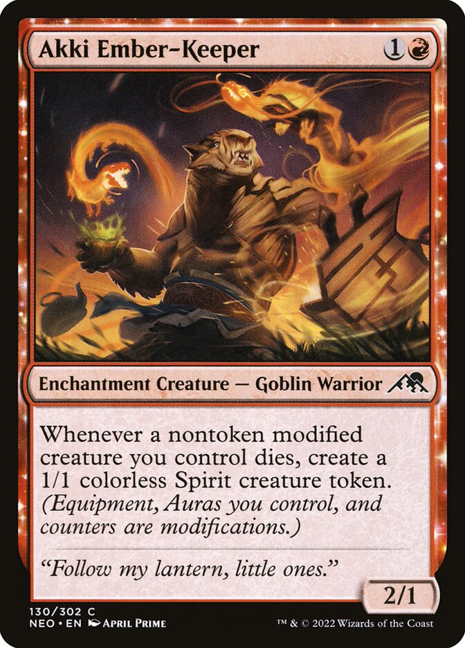Akki Ember-Keeper (130) - Kamigawa: Neon Dynasty (NEO)