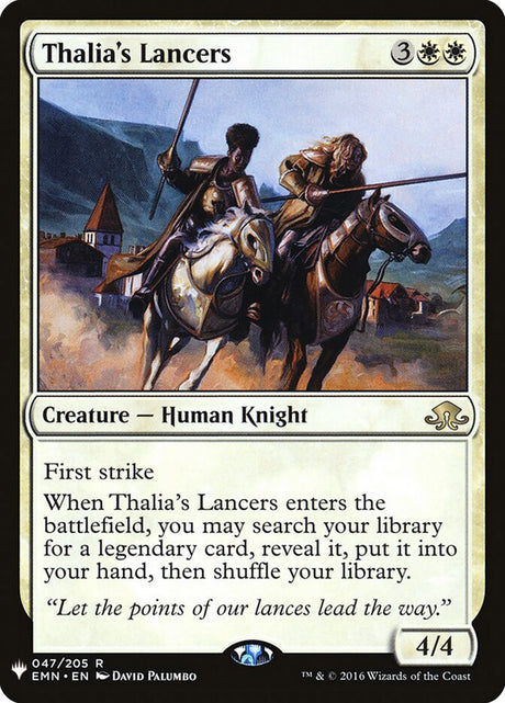 Thalia's Lancers (EMN-47) - The List (PLST)