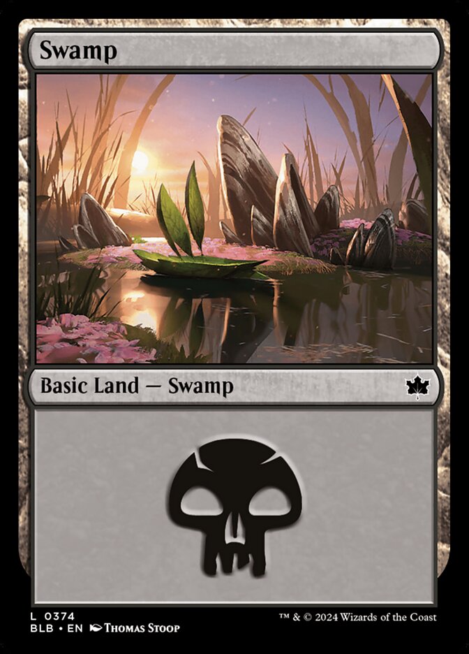 Swamp (374) - [Foil] Bloomburrow (BLB)