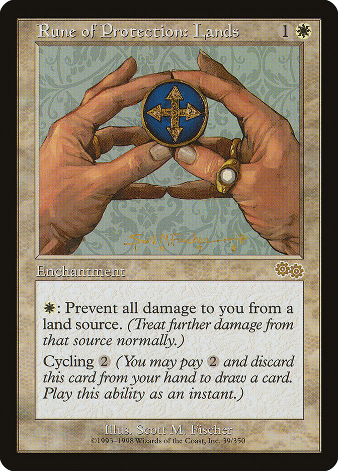 Rune of Protection: Lands (39) - Urza's Saga (USG)