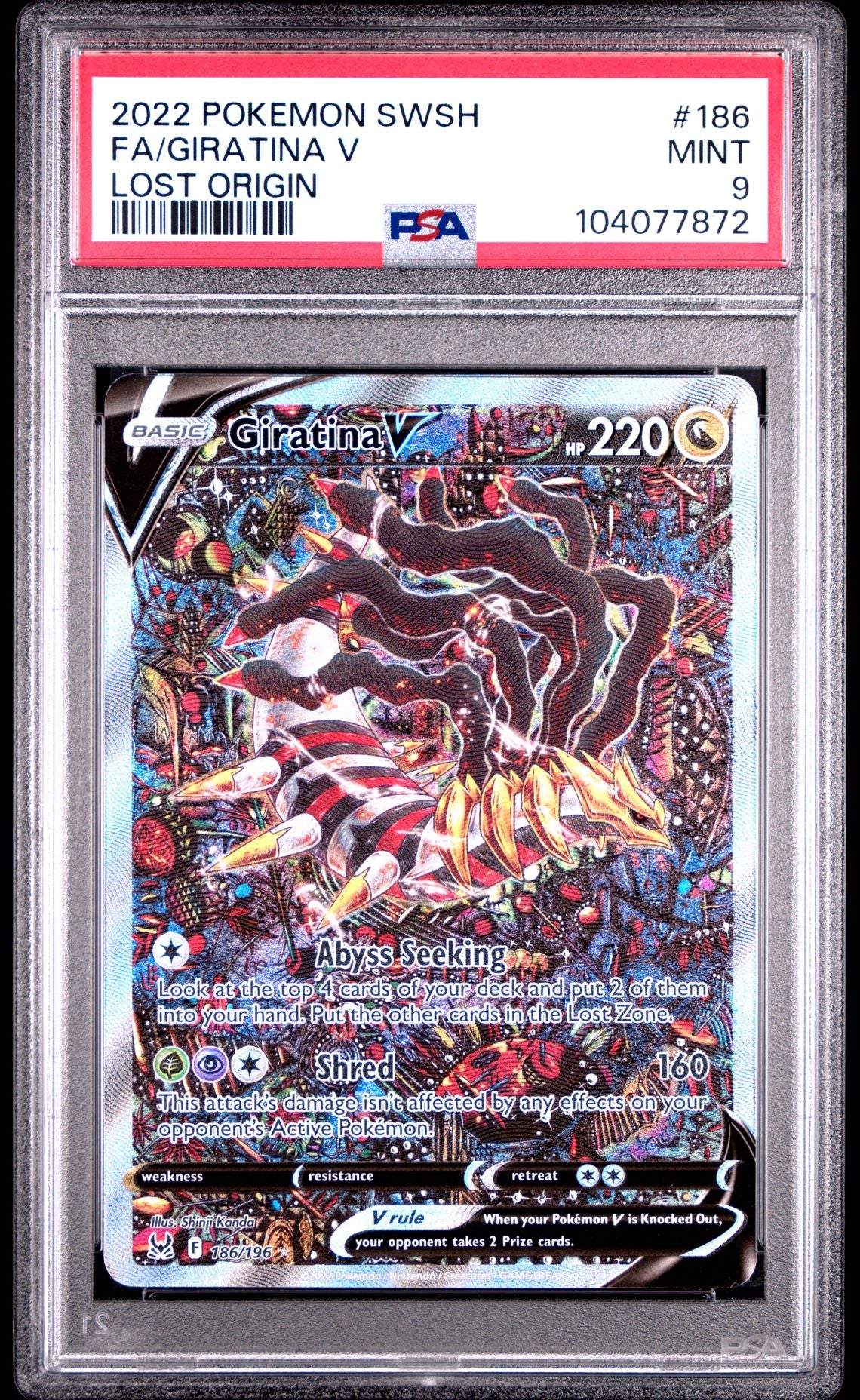Giratina V #186 - [Graded PSA 9] Sword & Shield Lost Origin