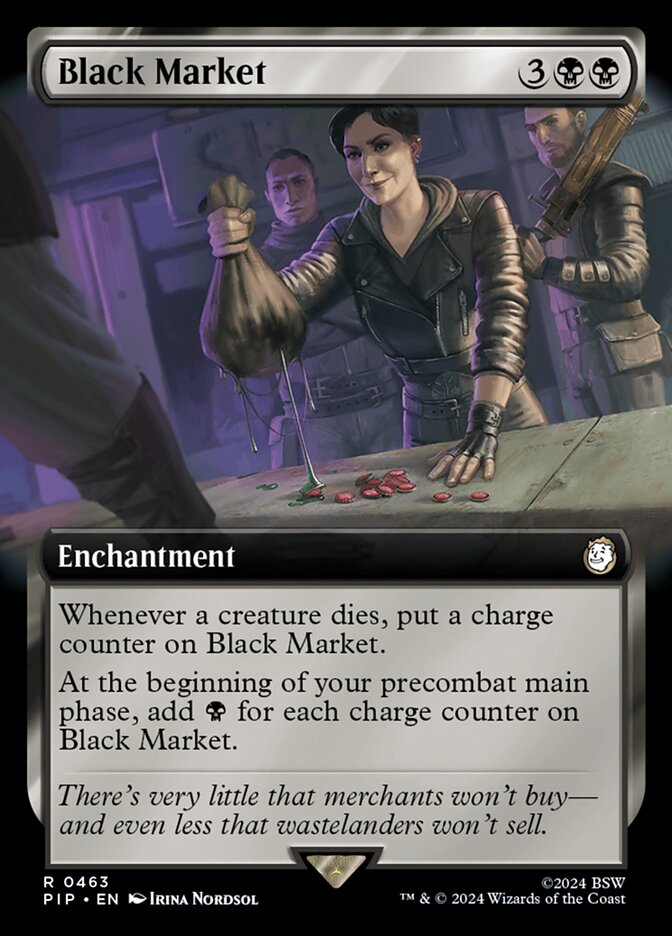 Black Market - [Foil, Extended Art] Fallout (PIP)