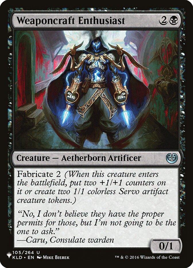 Weaponcraft Enthusiast (KLD-105) - The List (PLST)