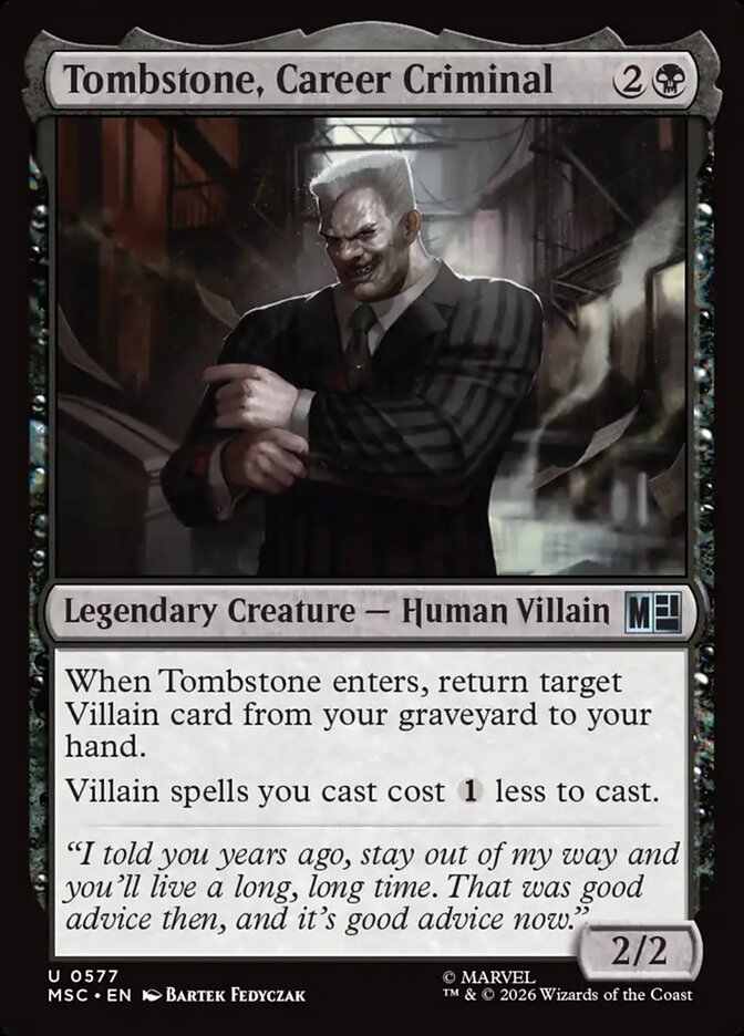 Tombstone, Career Criminal (577) - Marvel Super Heroes Commander (MSC)