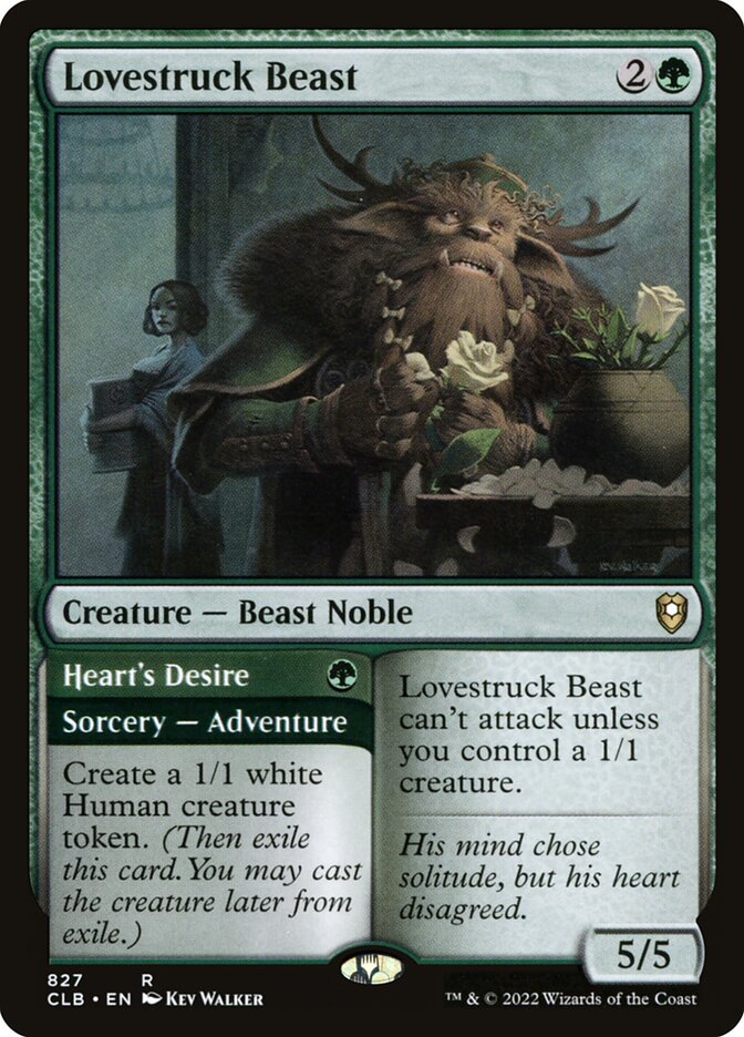 Lovestruck Beast // Heart's Desire (827) - Commander Legends: Battle for Baldur's Gate (CLB)