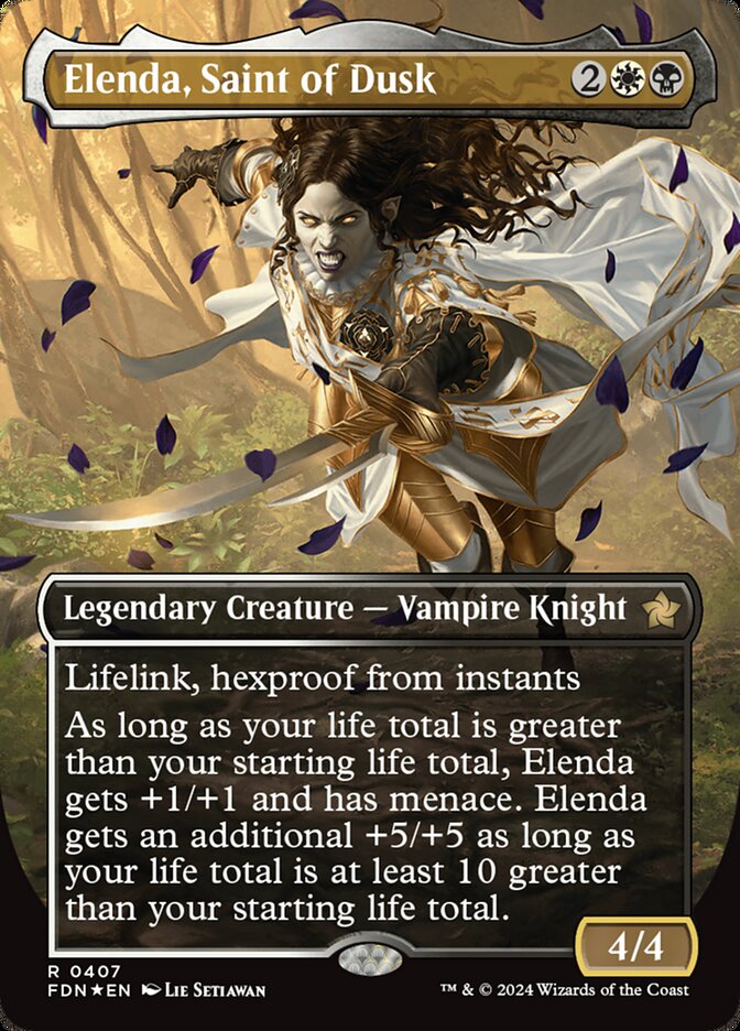 Elenda, Saint of Dusk - [Mana Foil, Borderless] Foundations (FDN)