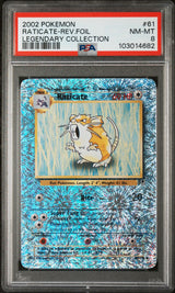 Raticate #61 - [Reverse Holo, Graded PSA 8] Legendary Collection