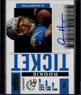 2025 Select Contenders Omarion Hampton Rookie Ticket Variation Auto #31