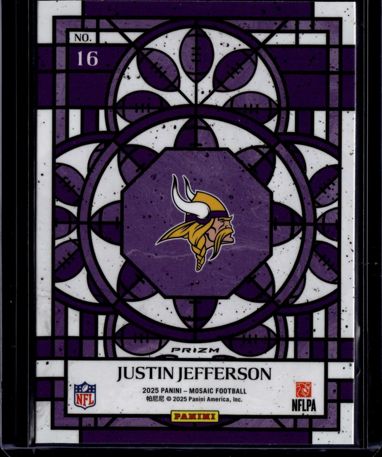 2025 Panini Mosaic #16 Justin Jefferson Stained Glass
