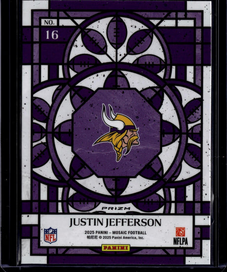 2025 Panini Mosaic #16 Justin Jefferson Stained Glass