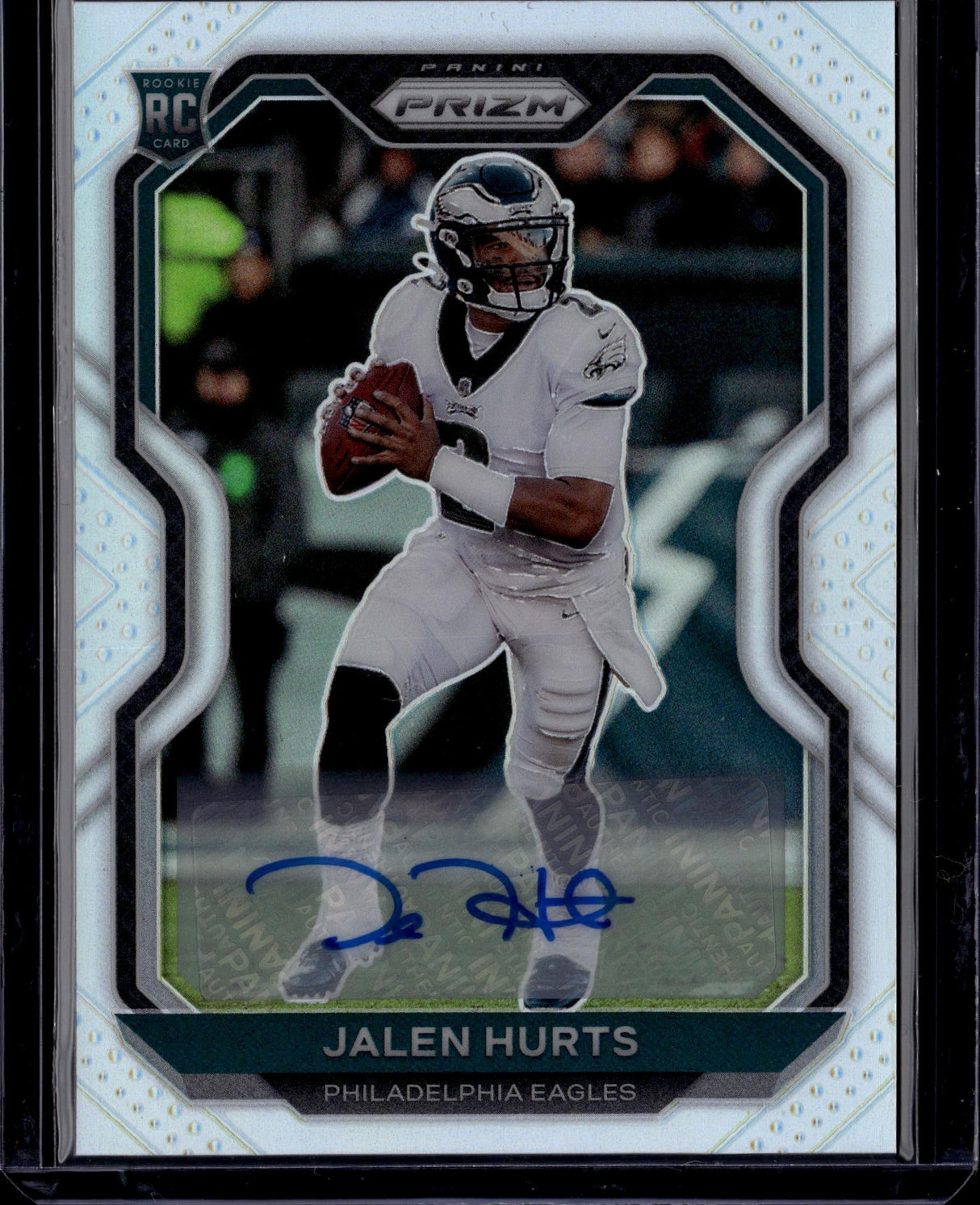 2020 Panini Prizm #343 Jalen Hurts Rookie Autographs Silver