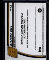 2024 Bowman University Chrome #PA-JLO Jeremiyah Love Prospect Autographs